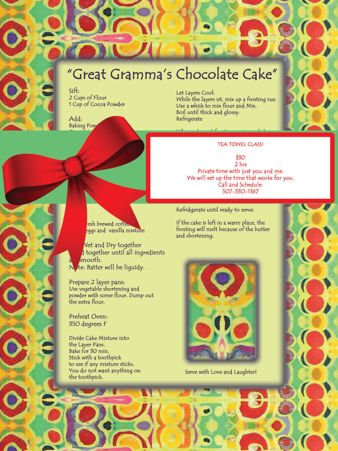 Personalized Tea Towel Digital Class