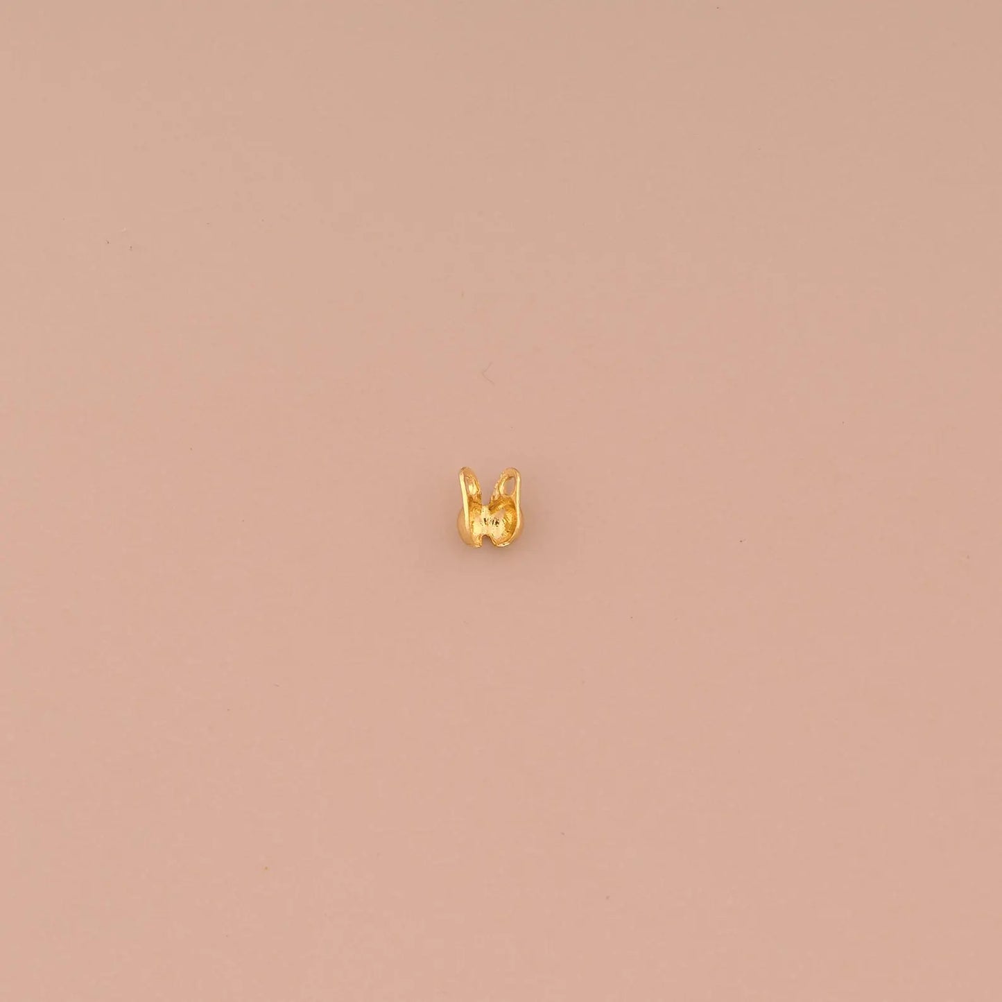 18K Gold Clamshell Calotte Bead Tip End