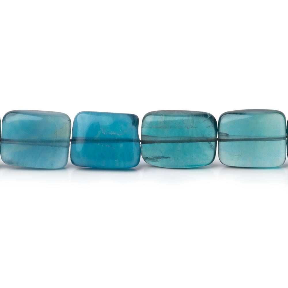 10-11mm Shaded Fluorite Plain Rectangle Beads 7.5 inch 17 pieces AA