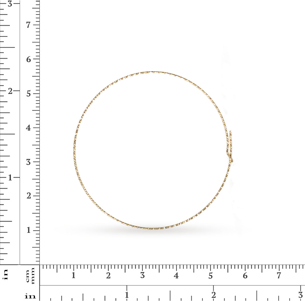 14Kt Gold Filled 21ga 45mm Sparkle Wire Beading Hoop - 2 pairs/pack
