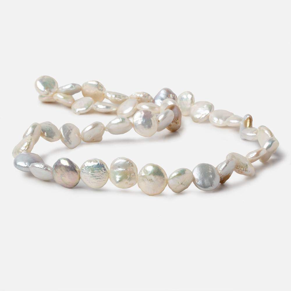 10.5mm Off White Coin Freshwater Pearls 16 inch 36 pcs