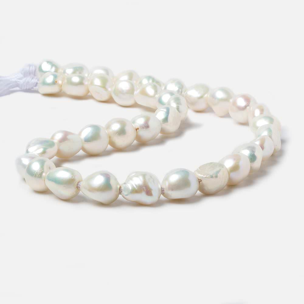 10mm-12mm Cream Baroque Large Hole Pearls 15 in. 33 pcs
