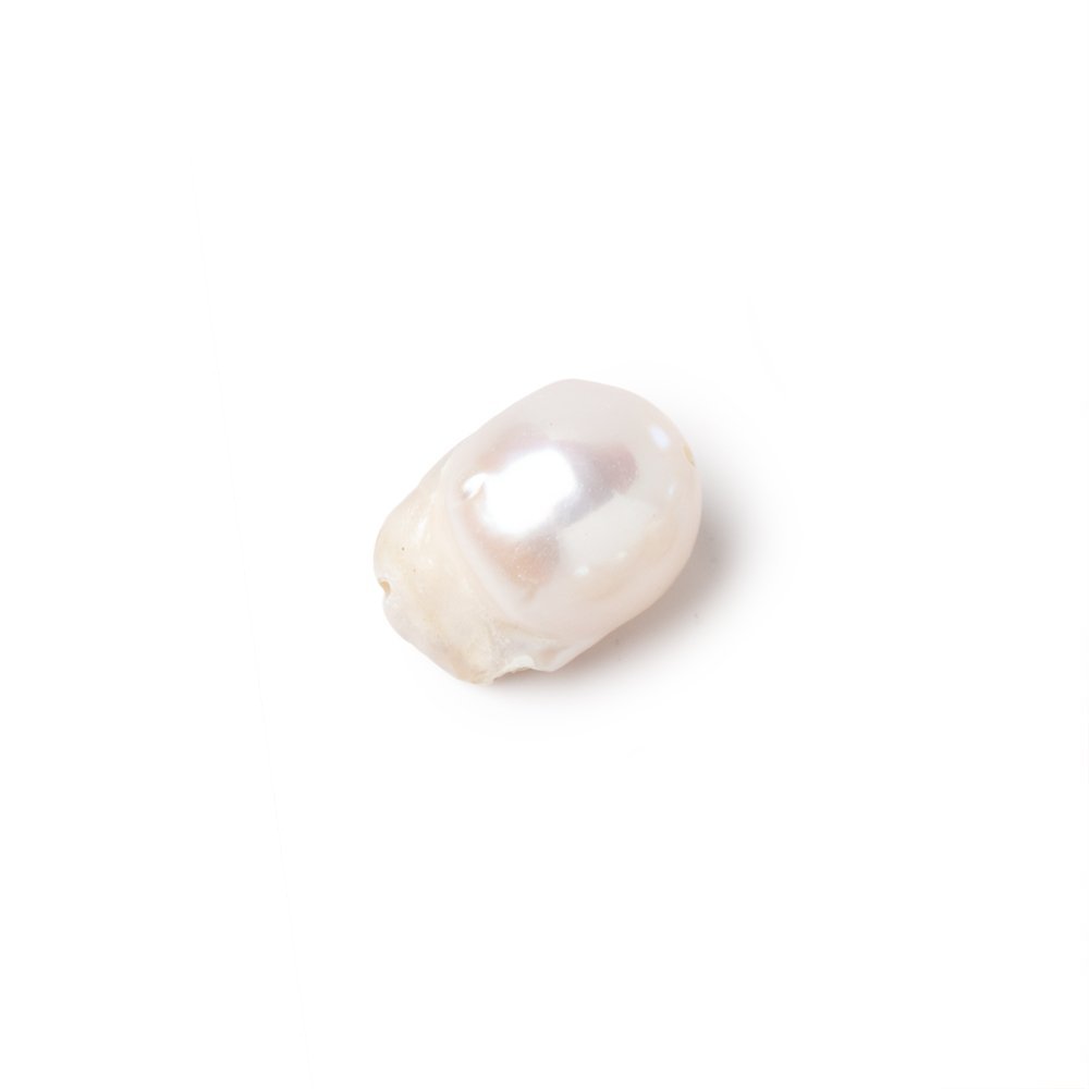 10x10-15x11mm White Ultra Baroque Freshwater Pearl Focal 1 piece