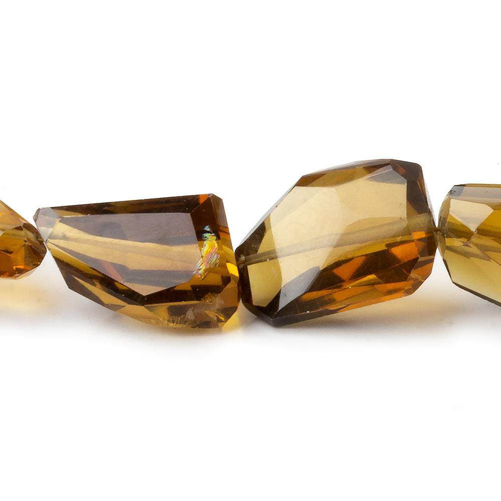 10x9mm-22x16mm Whiskey Quartz angular faceted nuggets 16 inch 22 beads AAA