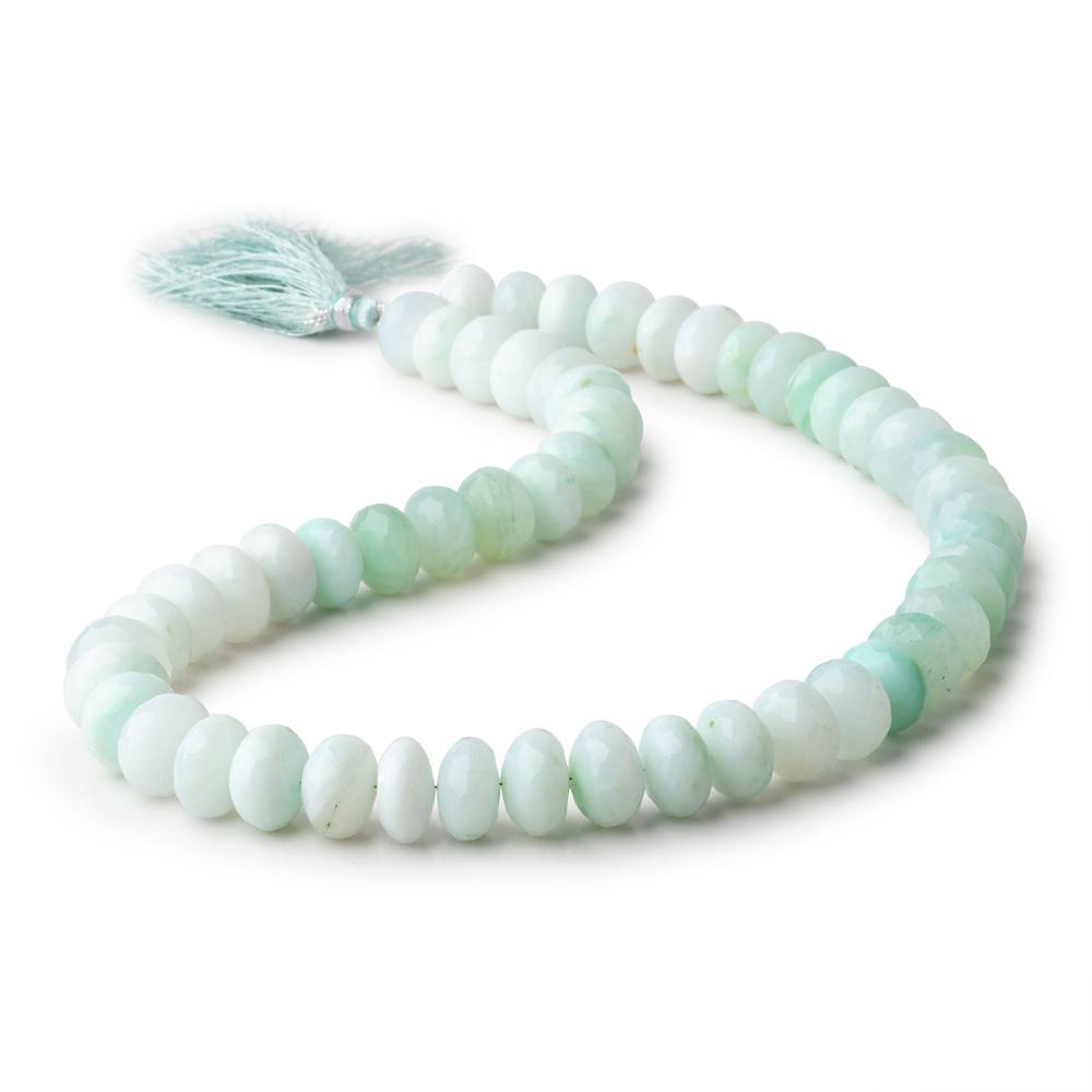 11-12mm Blue Peruvian Opal Faceted Rondelle Beads 16 inch 54 pieces