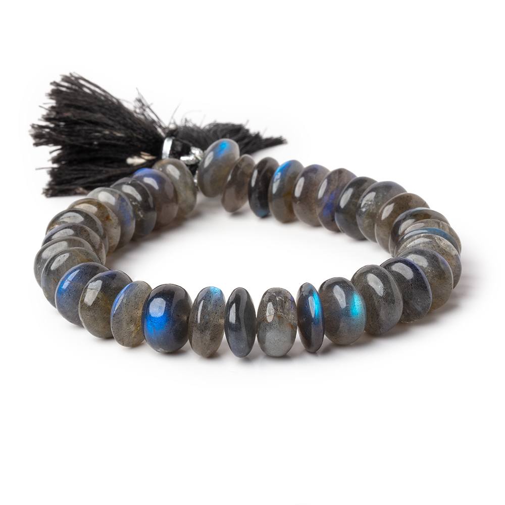11-12mm Labradorite Plain Rondelle Beads 8 inch 32 pieces AA