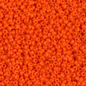 Miyuki 11-406 11/0 Opaque Orange Seed Beads - 5 or 10 gm