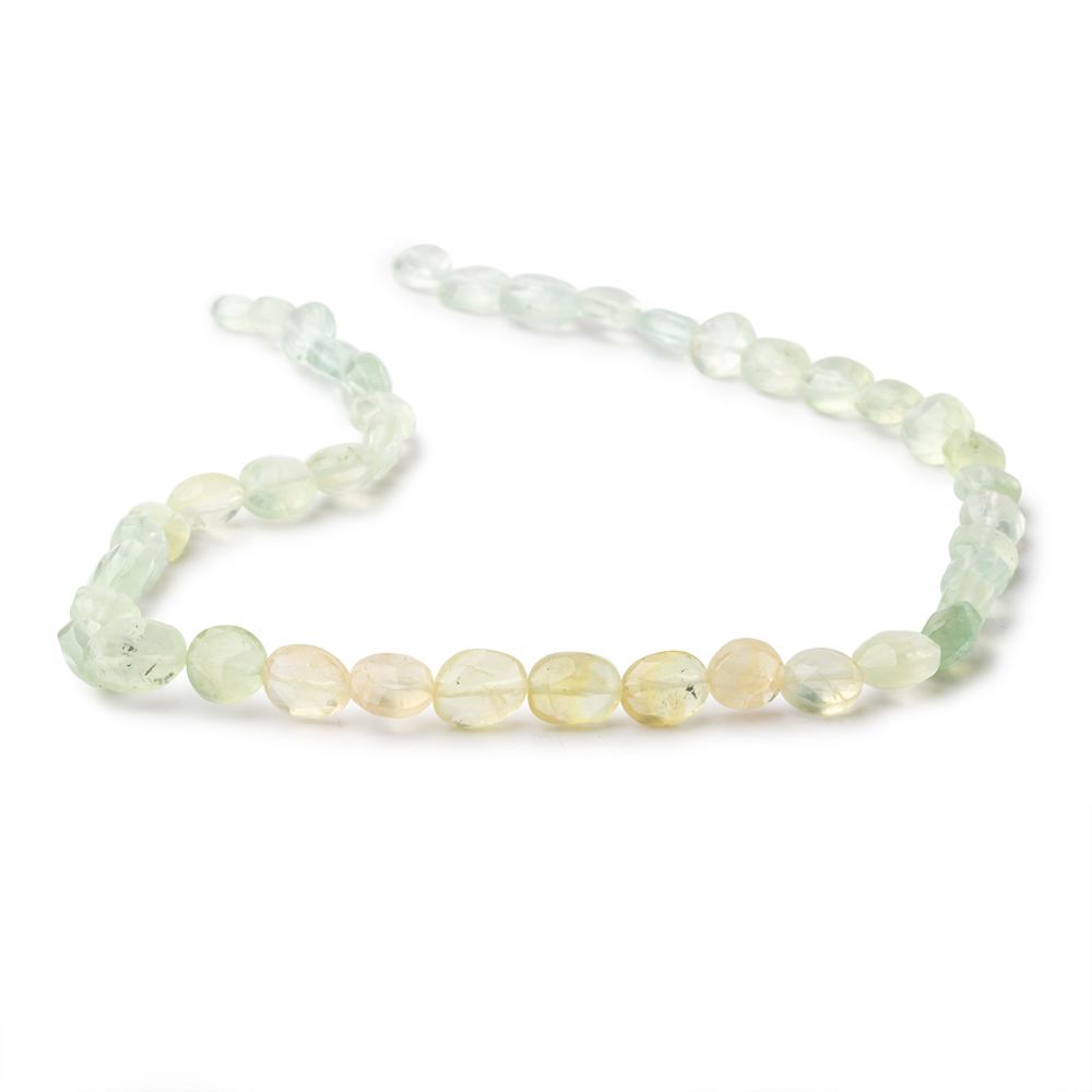 7-9mm Shaded Prehnite Faceted Oval Beads 14.5 inch 42 pieces