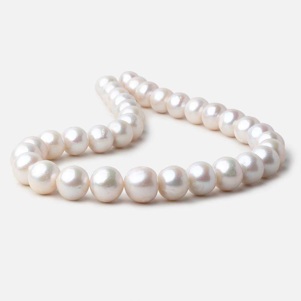 11.5x11.5-14.5x14mm White Rose' Baroque Freshwater Pearl Beads 16.5 inch 33 pcs