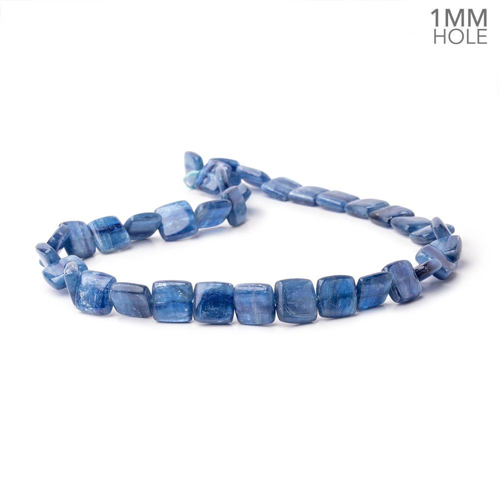11.5mm Ceylon Blue Kyanite Plain Pillow Beads 15.5 inch 36 pieces 1mm Hole