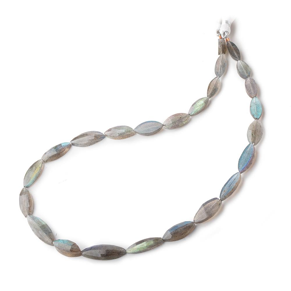 11x6-23x7mm Labradorite Straight Drilled Marquise Beads 15 inch 24 pieces