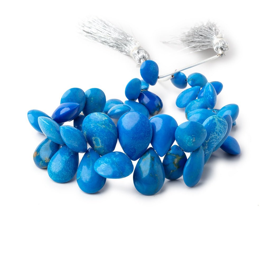 11x8-17x14mm Ceruleite Plain Pear Beads 8 inch 43 pieces AAA