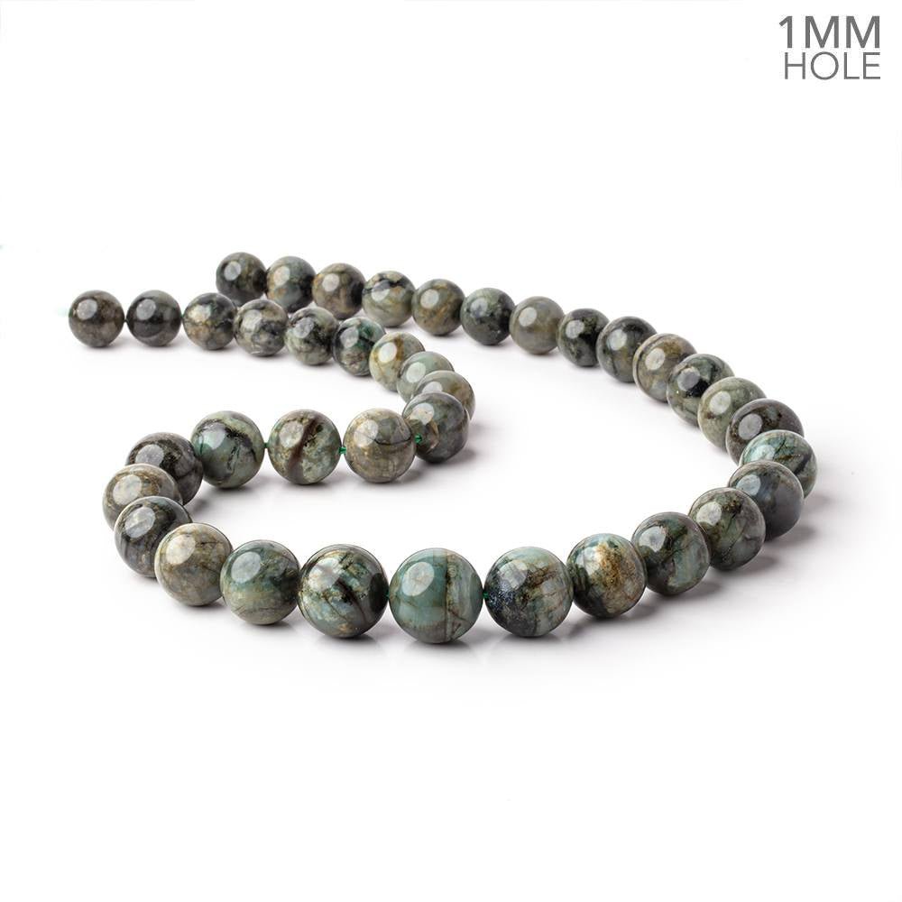 12-17mm Emerald Plain Round Beads 20 inch 39 pieces 1mm hole
