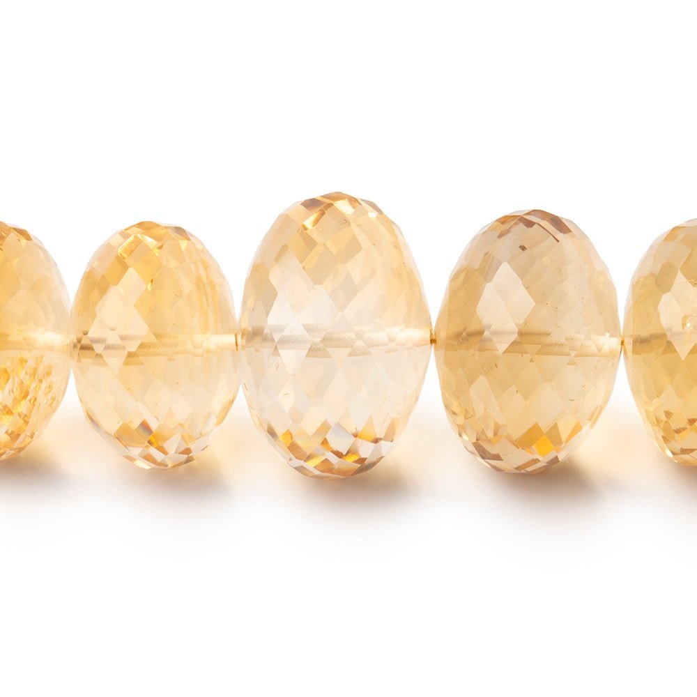 12-18mm Citrine Faceted Rondelle Beads 16 inch 46 pieces AAA