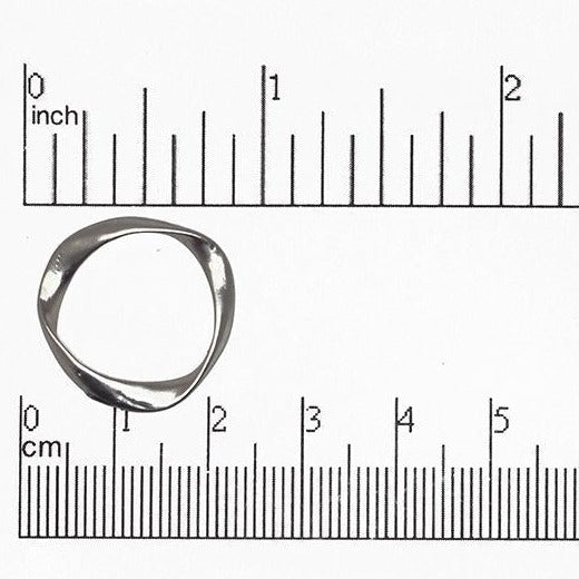 20mm Twisted Round Connector - Made of Pewter - Sold Individually - K3