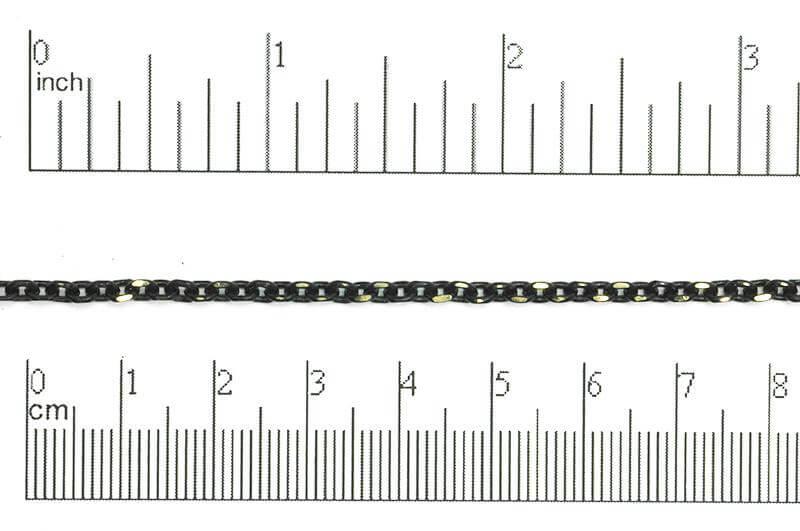 3mm Faceted Cable Chain Sold by The Foot - CH 878