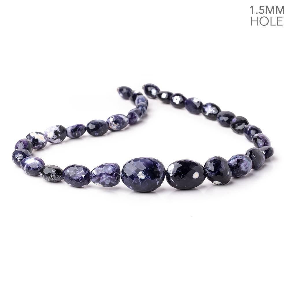 12.5x8-23x17mm Morado Purple Opal Faceted Nuggets 18 inch 31 Beads AAA