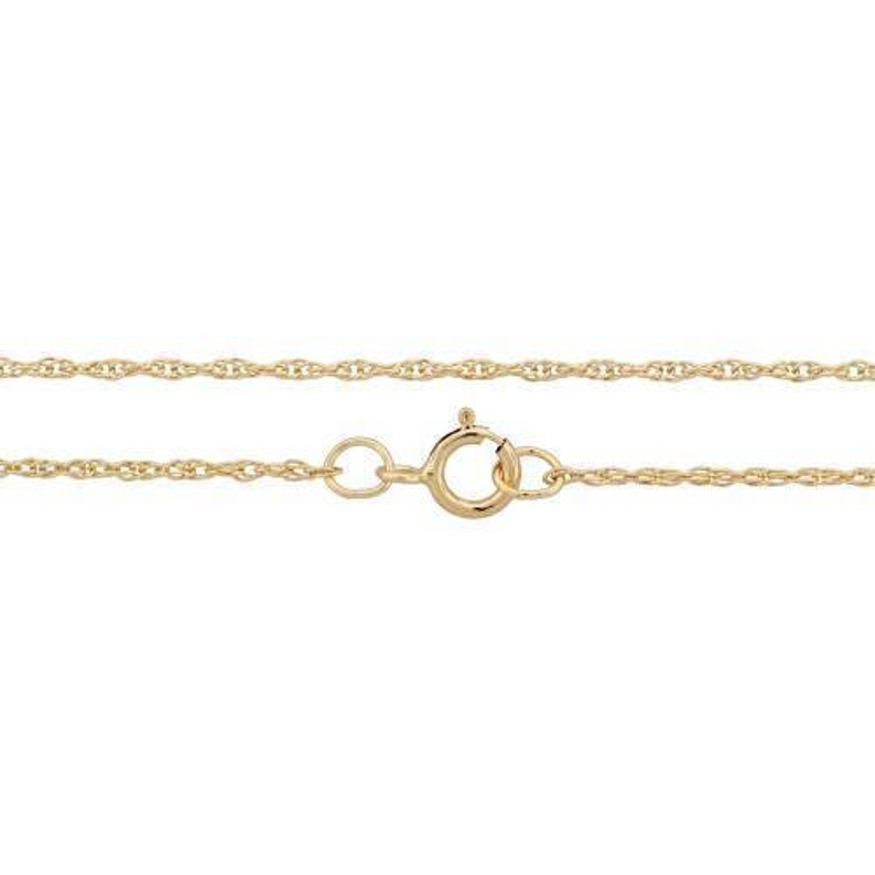 14Kt Gold Filled 0.8mm 17.71" Rope Chain With 5.5mm Spring Ring Clasp - 1pc
