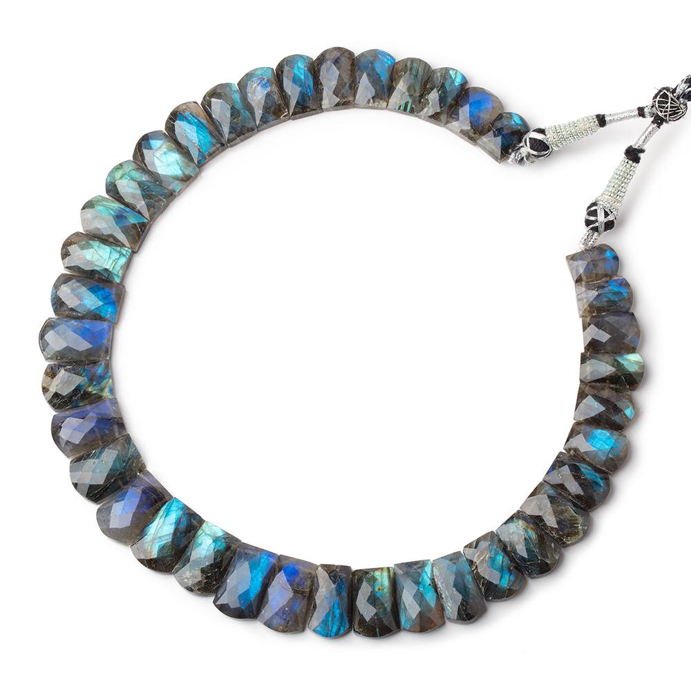 13x9-21x12mm Labradorite Faceted Fancy Cut Collar 36 beads