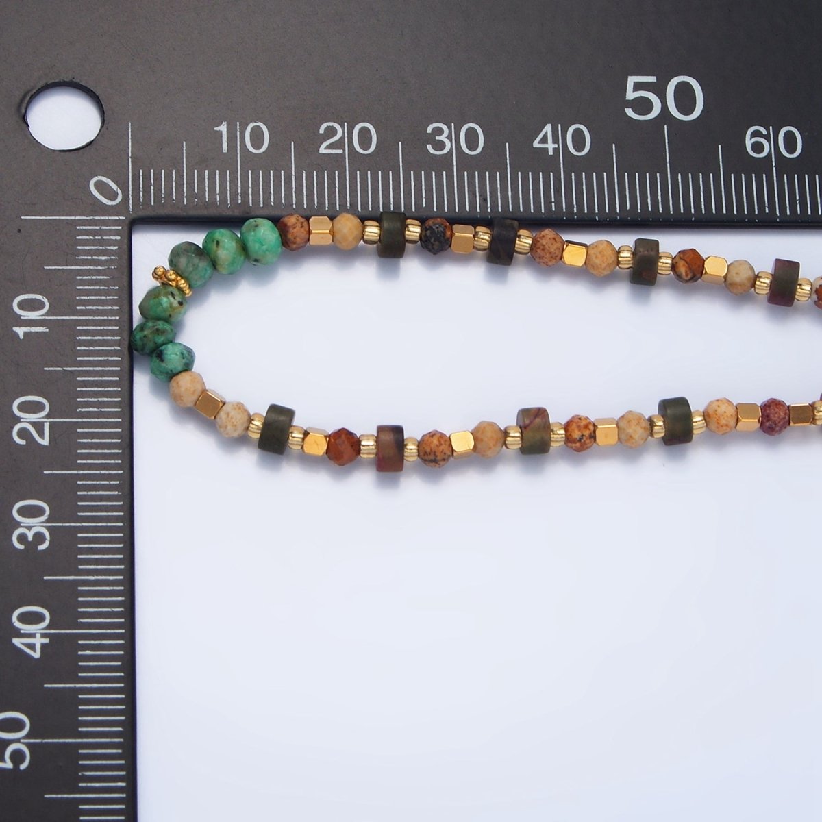 14K Gold Filled Multifaceted Turquoise Citrine 16 Inch Necklace | WA-2647