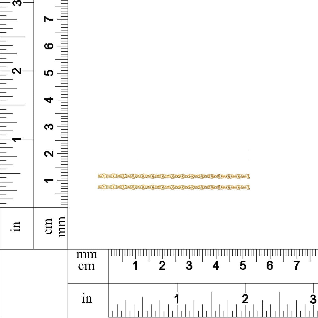 14Kt Gold Filled 1.3mm Rope Chain - 100 Feet Spool