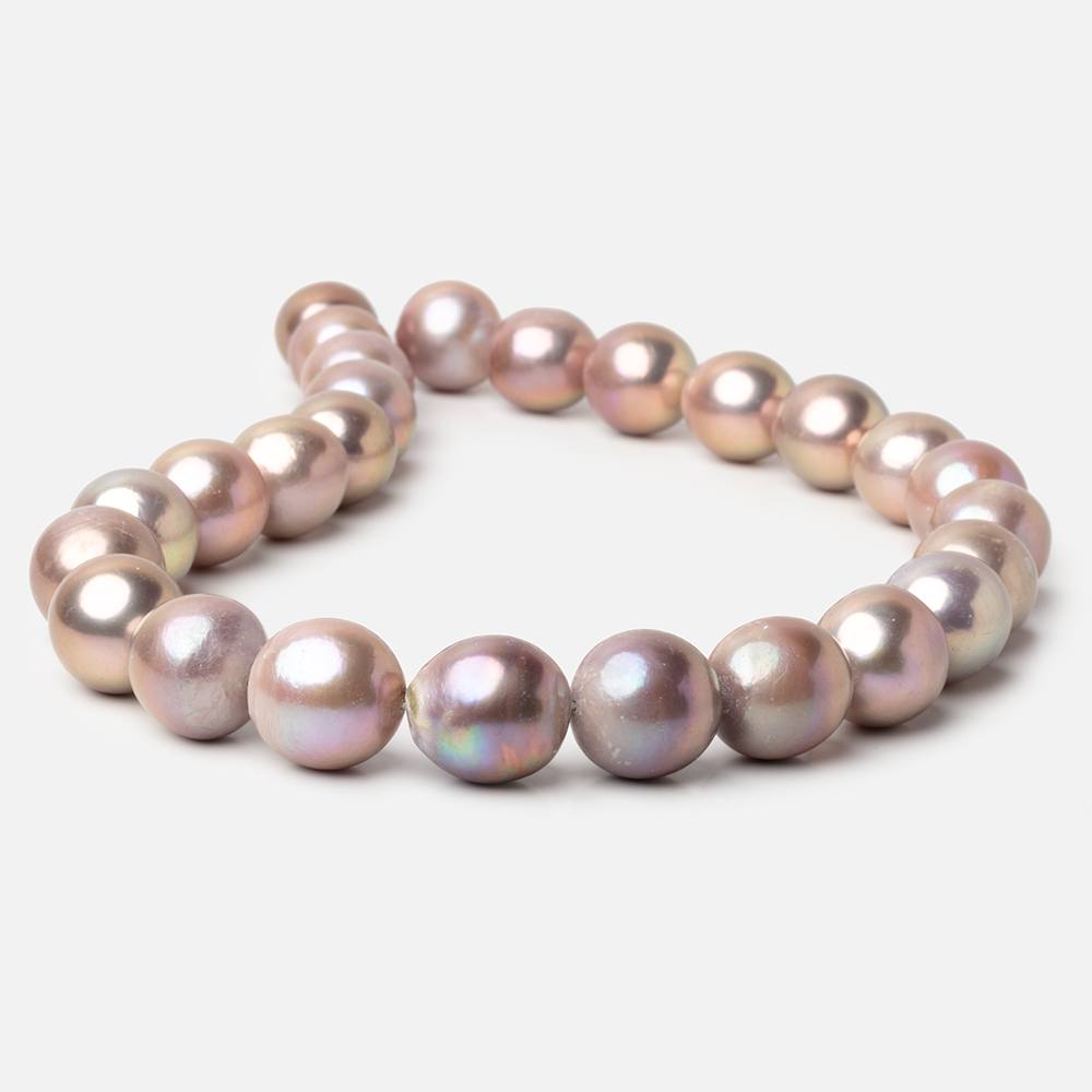 15-17mm Golden Pink Baroque Freshwater Pearls 16.5 inch 26 Beads