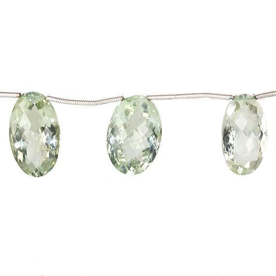 16-20mm Prasiolite Faceted Oval Pavilion Facet Beads 7 pieces