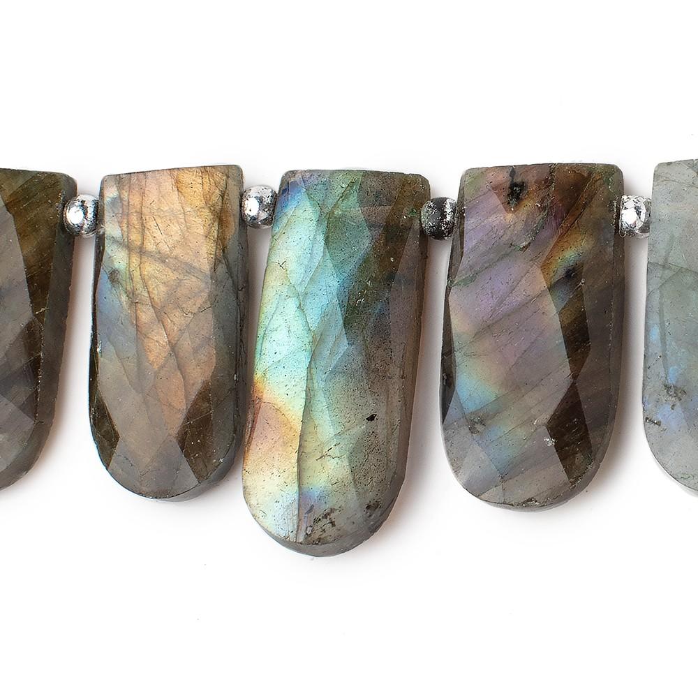 17x9-25x11mm Labradorite Faceted Fancy Shapes 8.5 inch 16 Beads