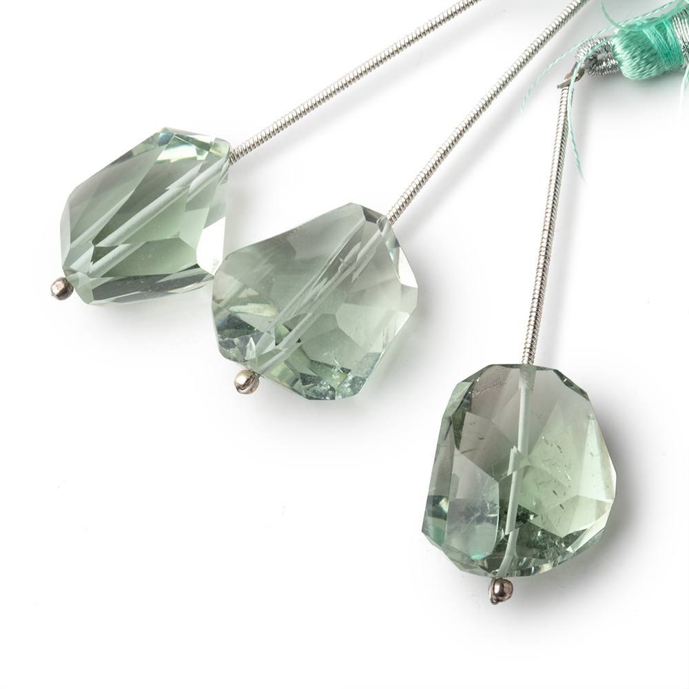 18-20mm Prasiolite Faceted Nugget 1 Focal Bead