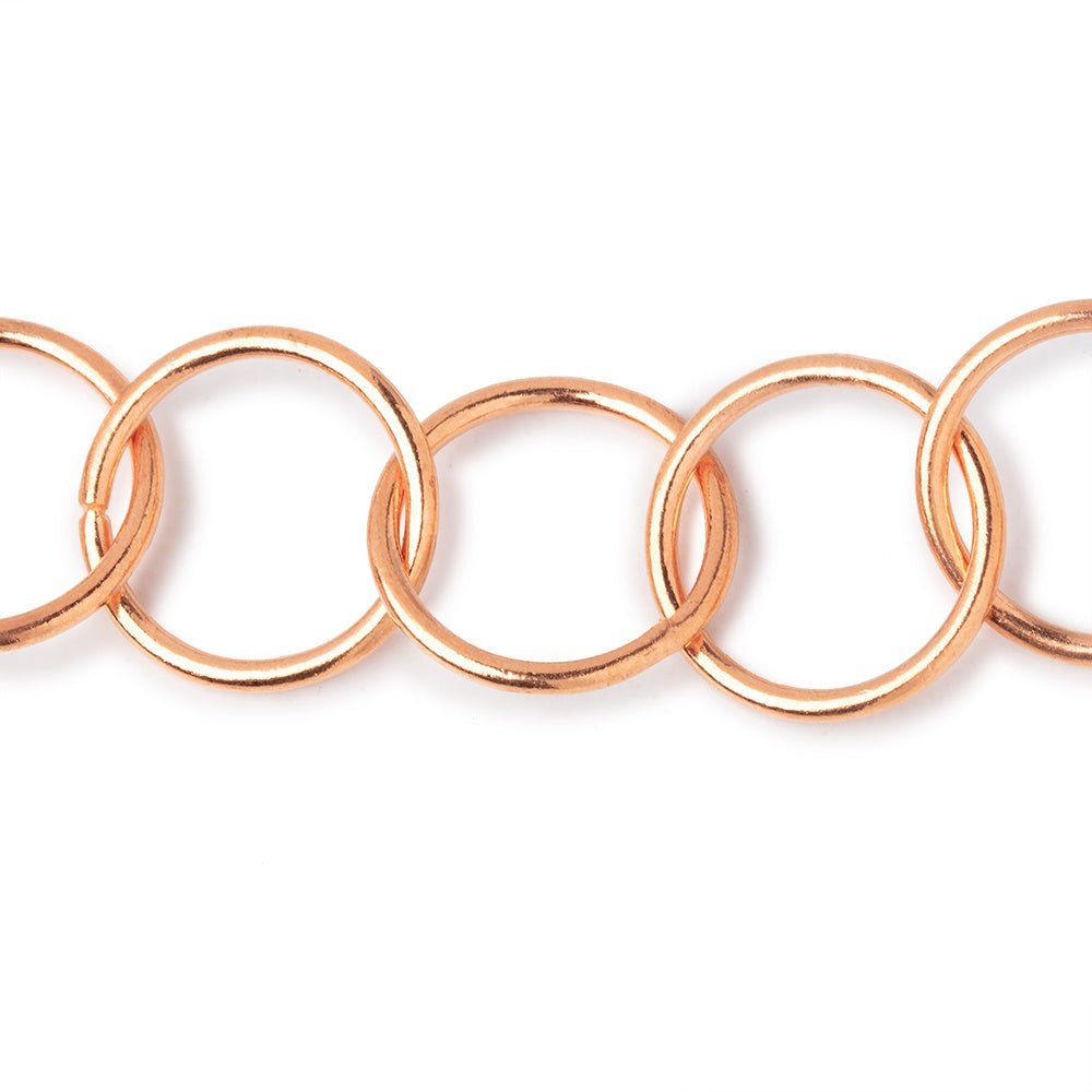 20mm Copper Plain Round Link Chain