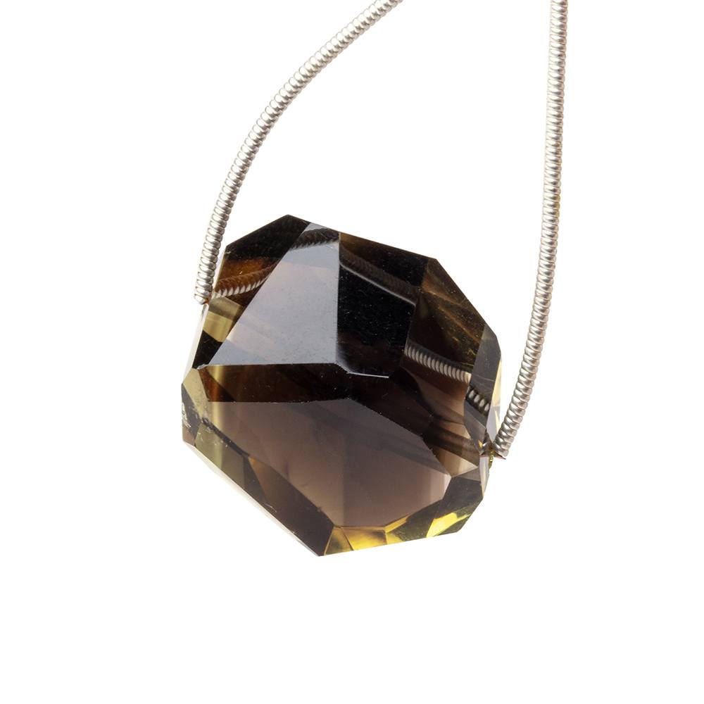 20x16x12mm Bi-Color Quartz Faceted Nugget 1 Focal Bead