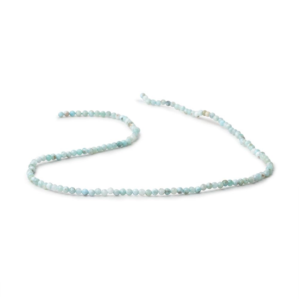 2.2mm Larimar Micro Faceted Round Beads 12.25 inch 136 pieces AA