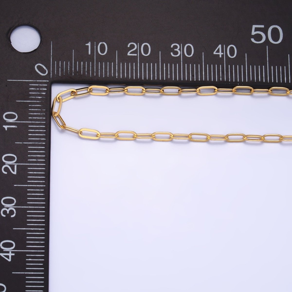 24K Gold Filled 2.2mm Minimalist Paperclip Unfinished Chain by Yard | Roll-1543