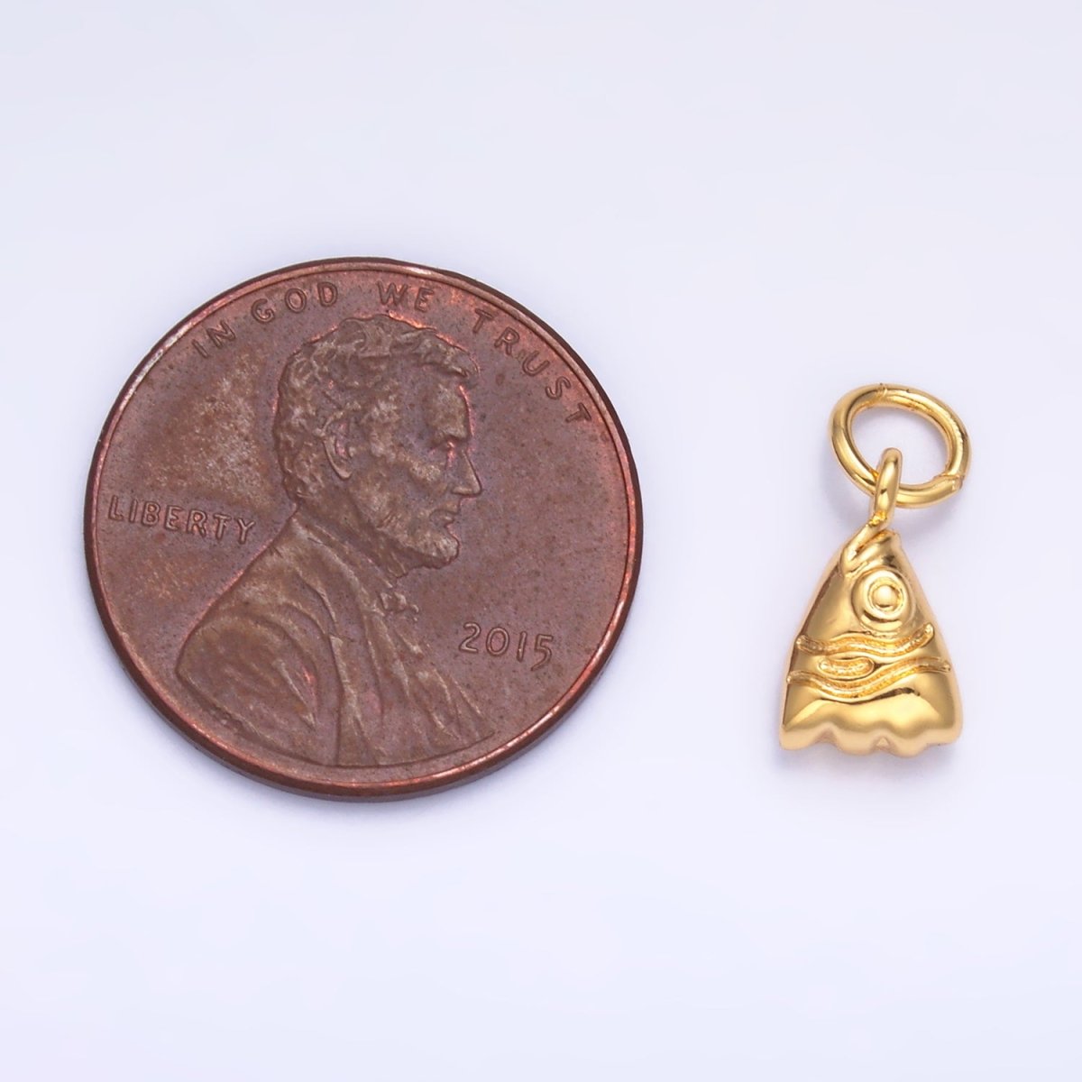 24K Gold Filled Animal Fish Head Mini Charm in Gold & Silver | W875