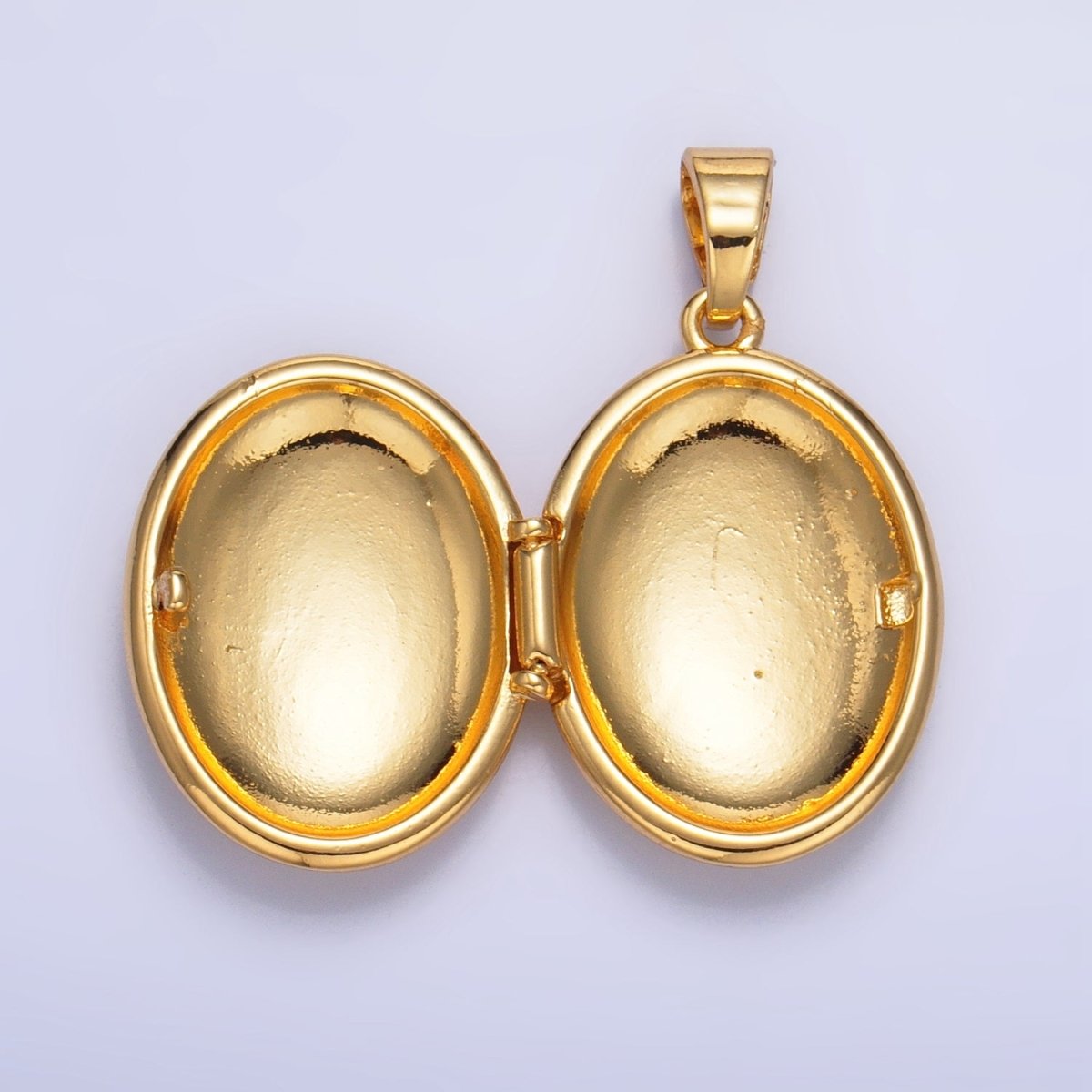 24K Gold Filled Engraved Cowboy Boot Oval Locket Pendant | AA-1016