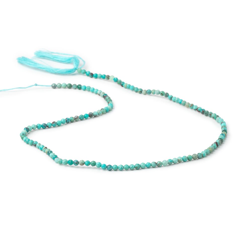 2.5mm Multi Color Turquoise micro faceted round beads 12.5 inch 132 pieces AA