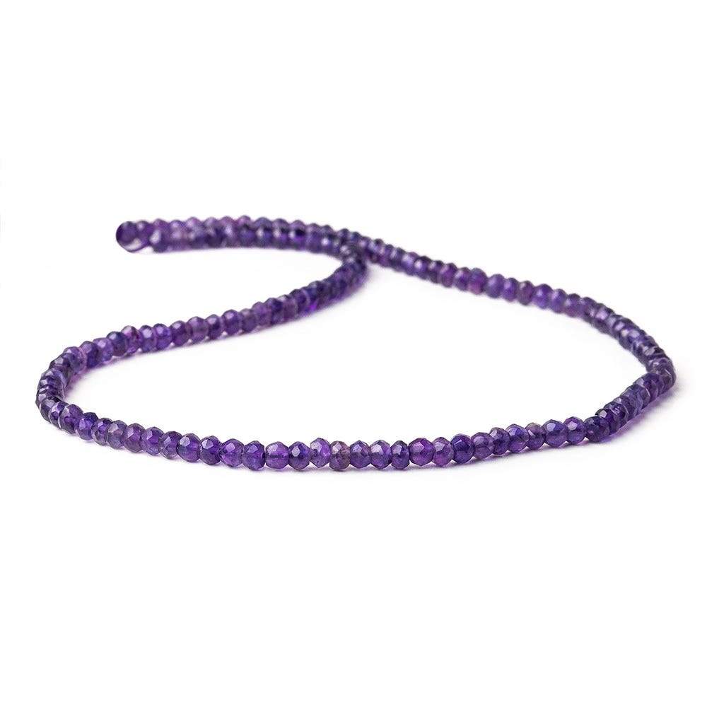 3-3.5mm Amethyst Faceted Rondelle Beads 13 inch 132 pieces