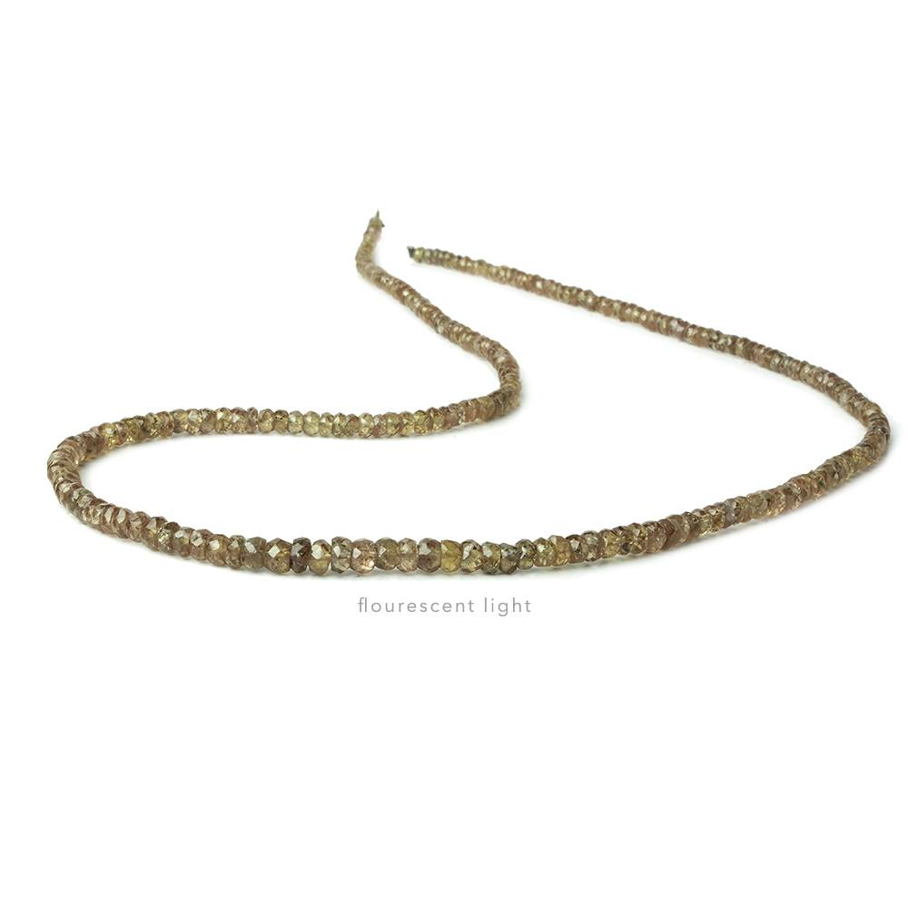3-4mm Color Change Garnet faceted rondelles 18 inch AA