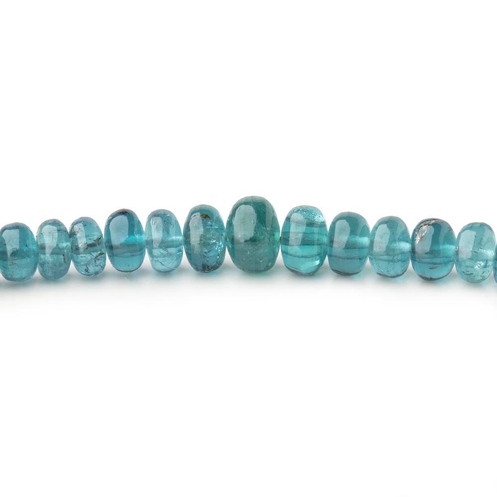 3-6mm Indicolite Blue Tourmaline Plain Rondelle Beads 17 inch 186 pieces AA