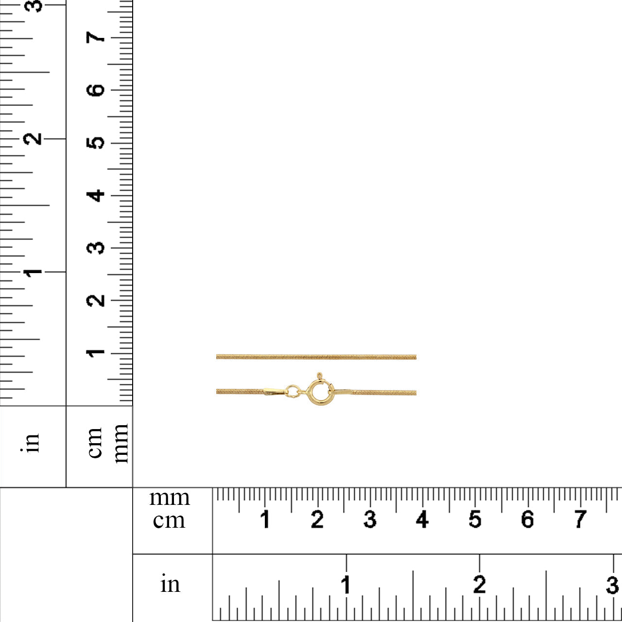 14Kt Gold Filled 1.1mm 30" Snake Chain With Spring Ring Clasp - 1pc