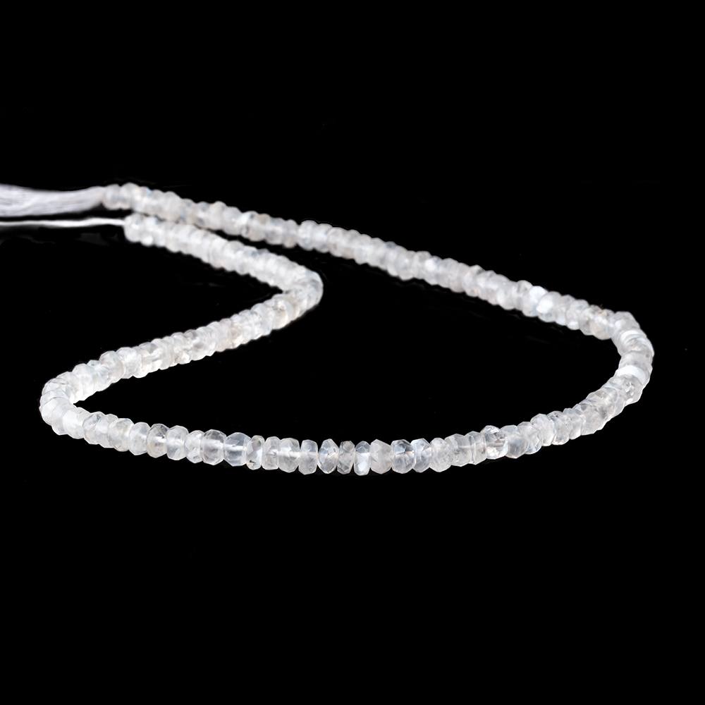 4mm Ceylon Moonstone Faceted Rondelles 14 inch 152 pieces