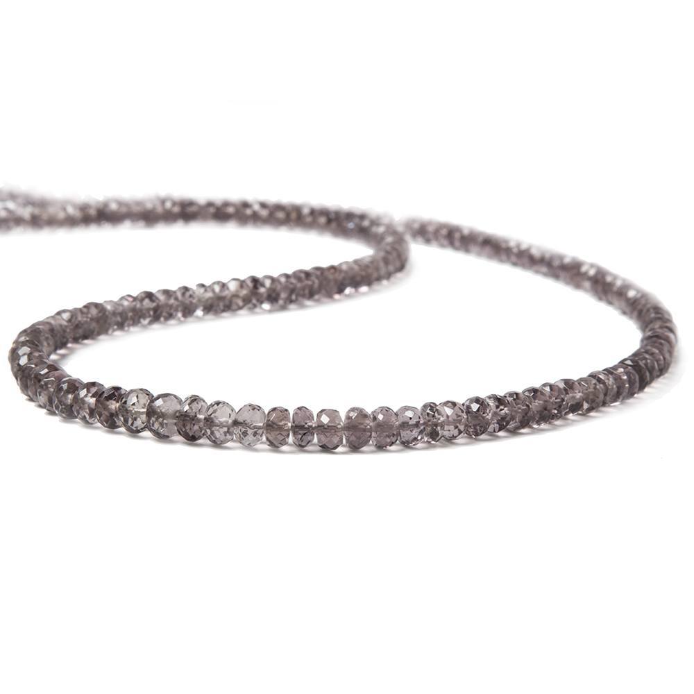 3.5-5mm Dark Purple Scapolite faceted rondelle beads 18 inch 200 pieces