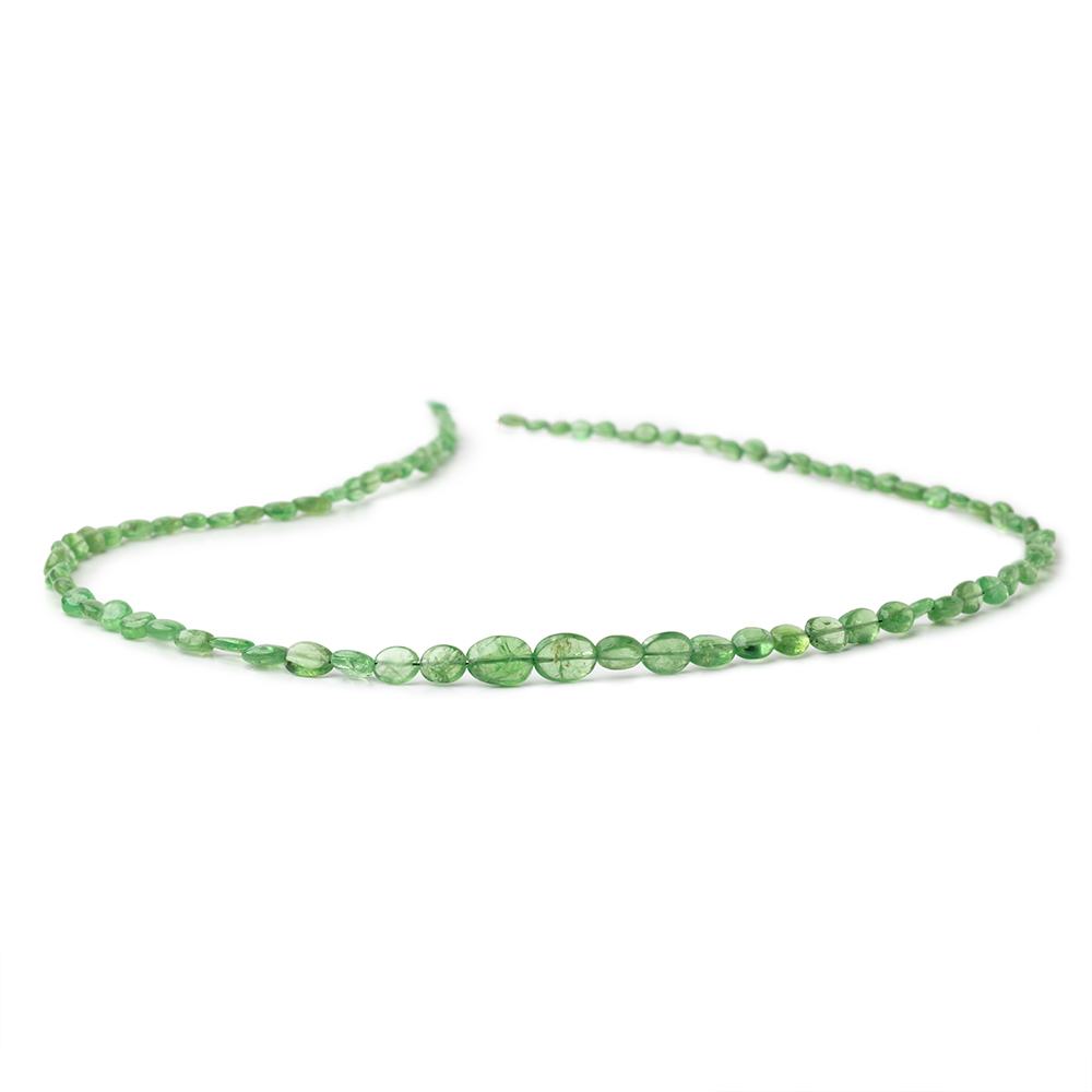 3.5x3-8x6mm Tsavorite Garnet Plain Oval Beads 18 inch 90 pieces AAA