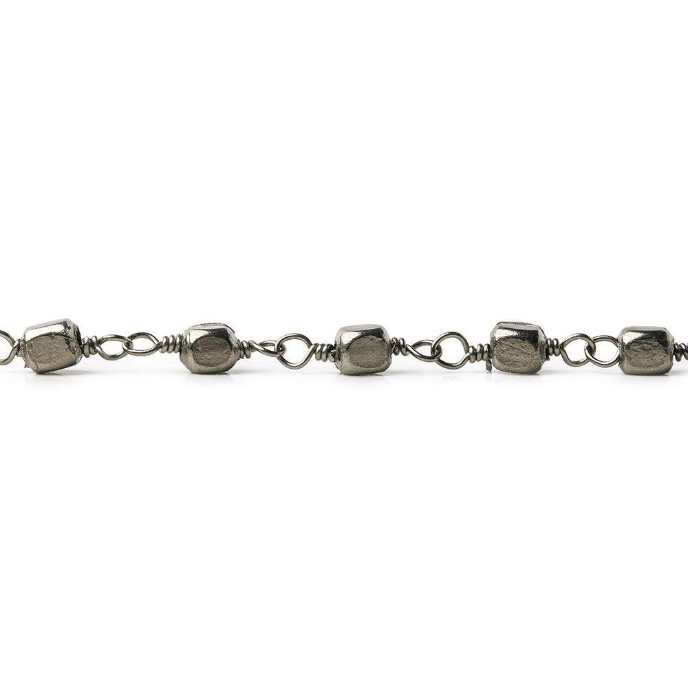 3mm Black Gold plated Cube Black Gold plated Chain by the foot