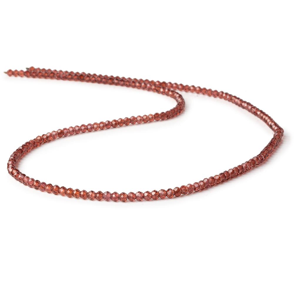 3mm Garnet micro faceted rondelle beads 18 inch 180 pieces AAA