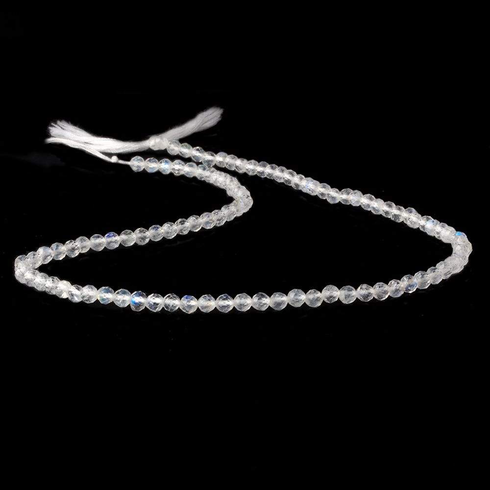 3mm Rainbow Moonstone micro faceted rounds 12.5 inch 100 pieces AAA