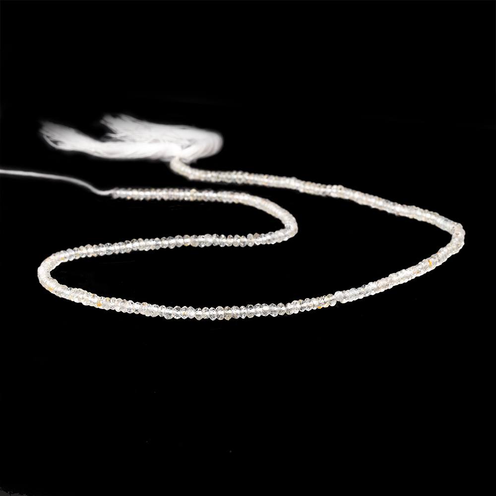 3mm White Topaz Faceted Rondelle Beads 15 inch 220 pieces
