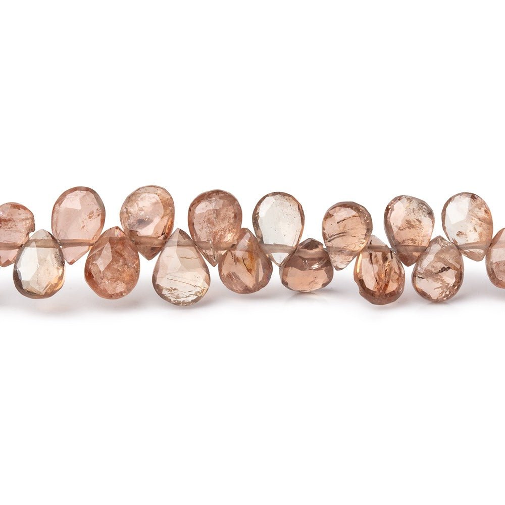 3x4-4x6mm Andalusite Faceted Pear Beads 8 inch 70 pieces