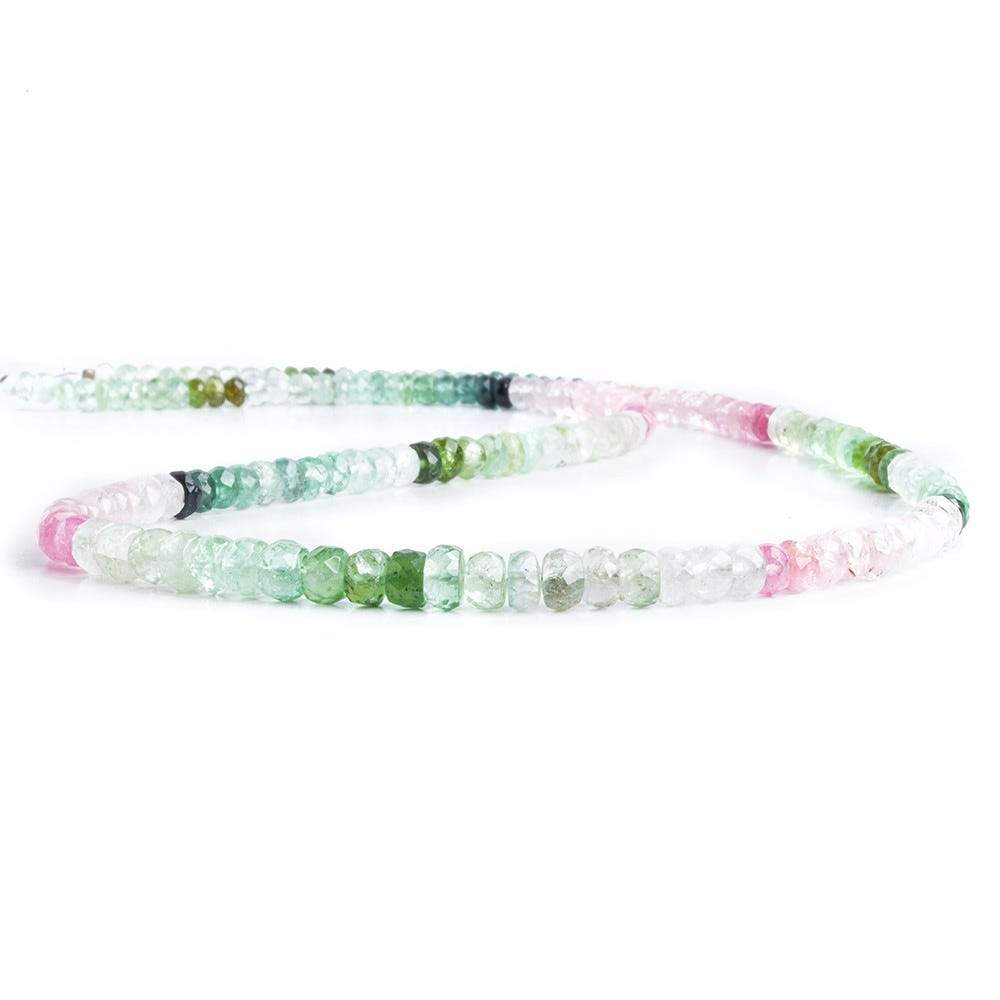 4-5.5mm Multi-Color Tourmaline Faceted Rondelle, A Grade