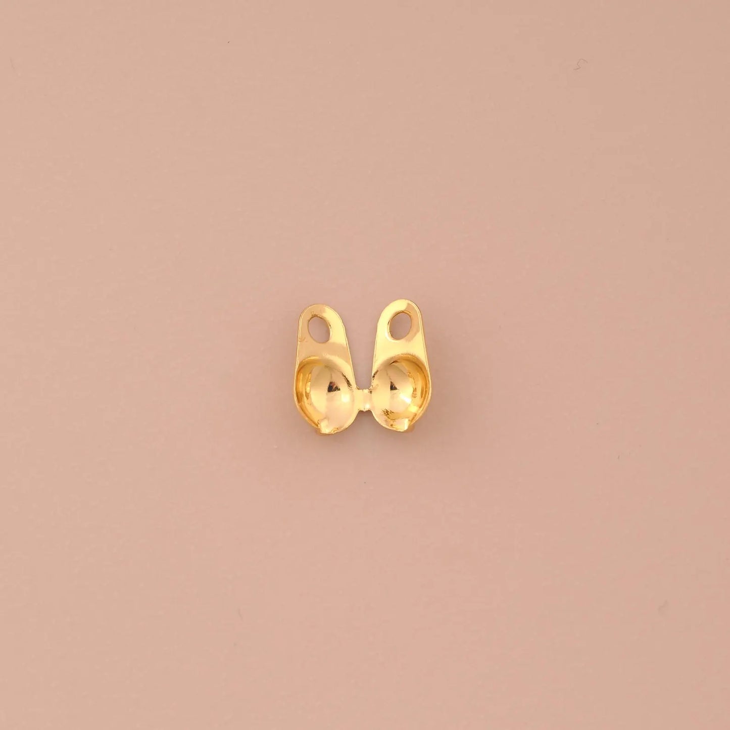 18K Gold Clamshell Calotte Bead Tip End